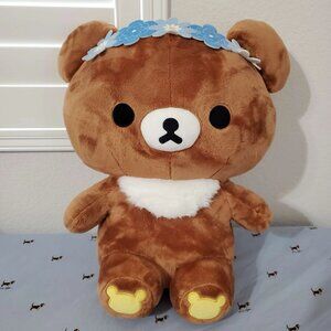 16" Rilakkuma San-X chairoikoguma plus stuffed teddy bear flower